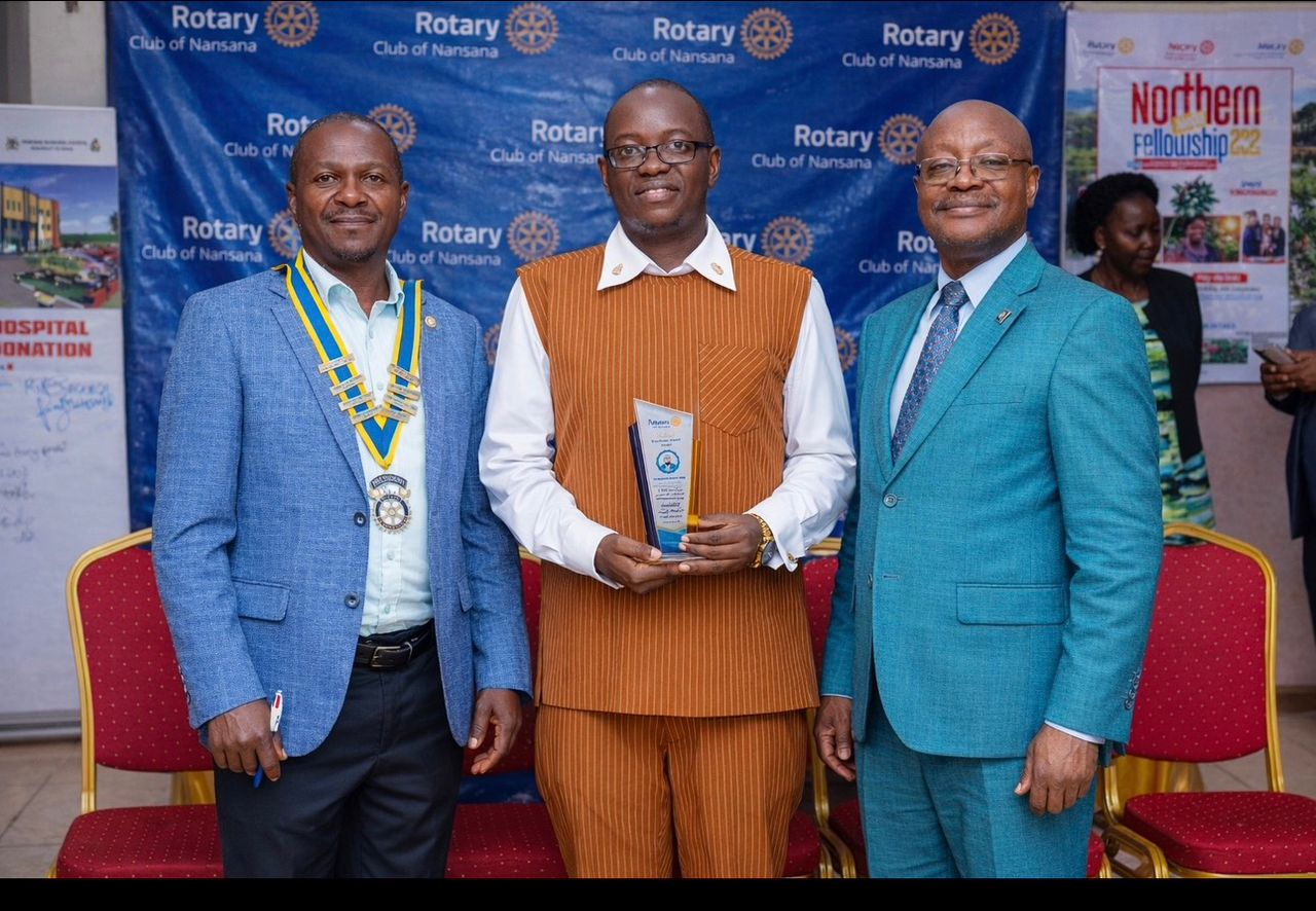 Prof. Nyanzi Julius Receiving Rotary Community Excellence Award 2026